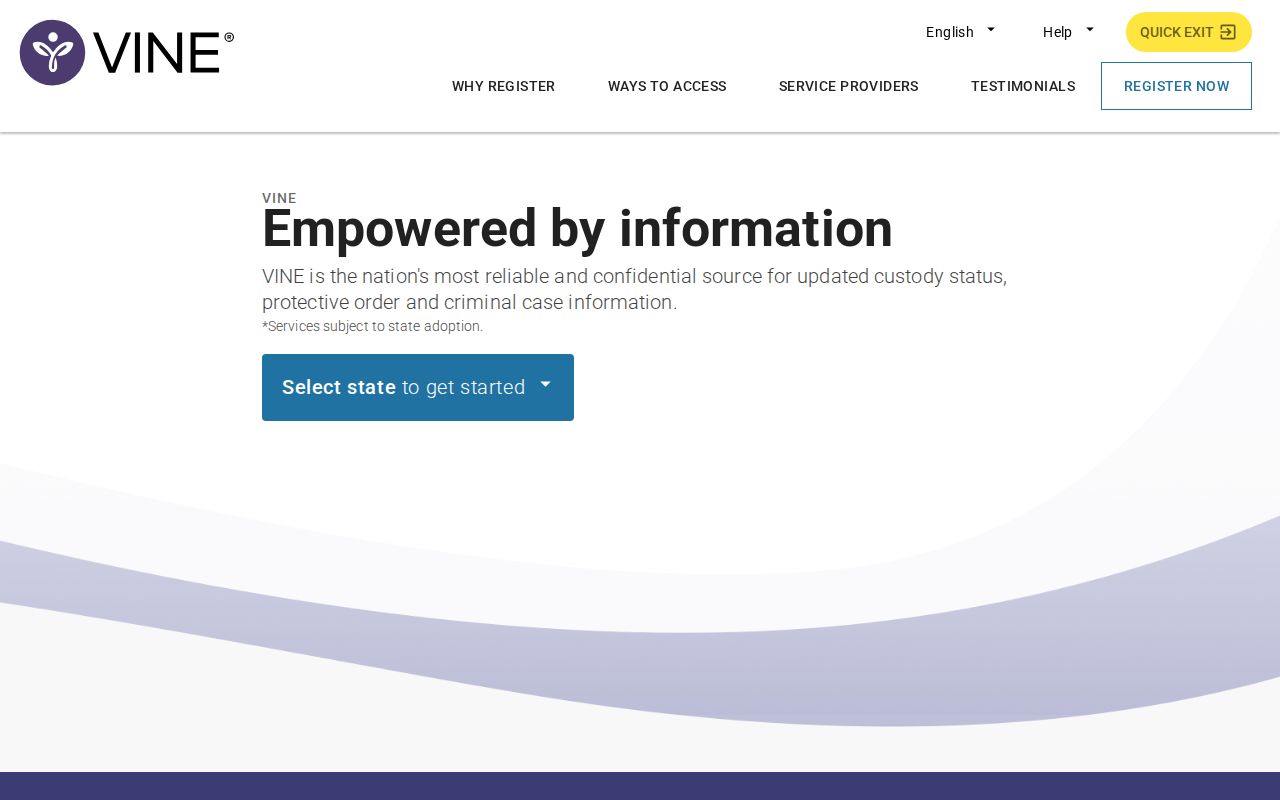 VINELink custody search interface used for Arkansas offender checks